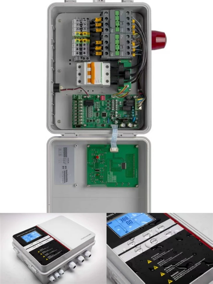 پنل کنترل پمپ دوگانه سه فاز 0.75-4kw
